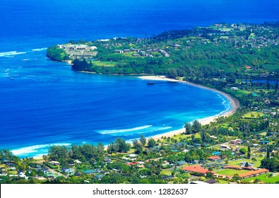 Hanalei Bay Is The Best Surfing Beach On Kauai Island. More With Keyword Series001A.
