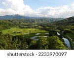 Hanalei Valley Lookout. Near Princeville, Kauai, Hawaii. USA