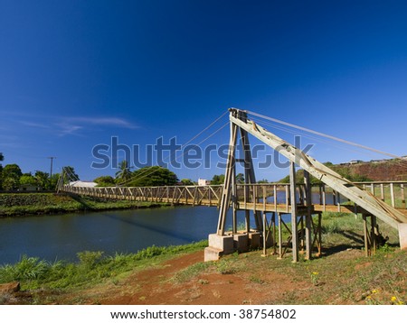 Hanapepe Swinging Bridge Kauai Hawaii Stock Photo Edit Now