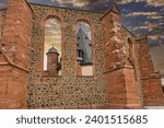 Hanau town, Hesse, Germany. Historic Walloon-Dutch double church outdoors, close-up