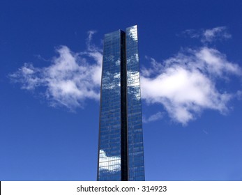Hancock tower with clouds