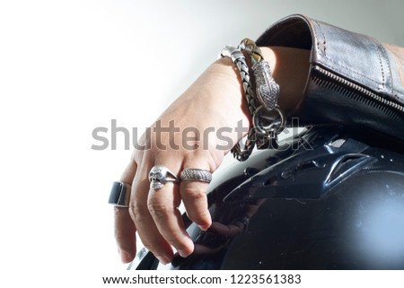 Similar – Image, Stock Photo Legs 2 Black Leather Gray