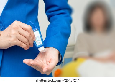 Hand With Alcohol Hand Rub, International Patient Safety Goal