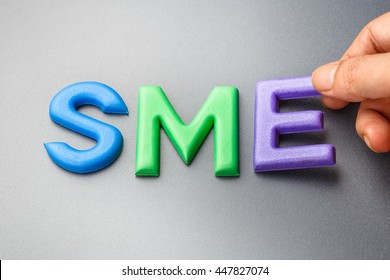 Hand Arrange Alphabet Letters As SME, Abbreviation Of Small And Medium Sized Enterprise