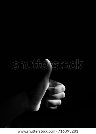 Similar – Image, Stock Photo Thumbs Up! Hand Fingers