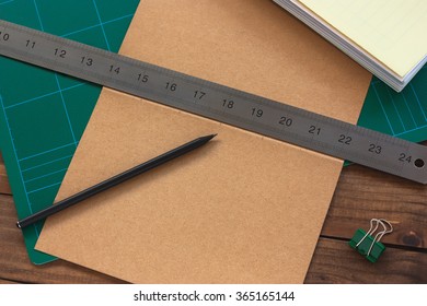 Hand Bookbinding Process - Measuring and marking the signatures to make holes for sewing