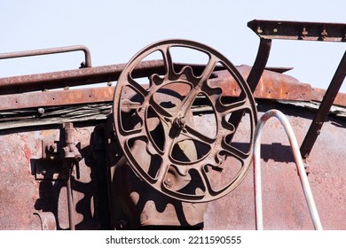 Hand Break On An Old Train Car