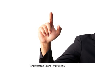 Hand Of Bussiness Man Isolated On White Background