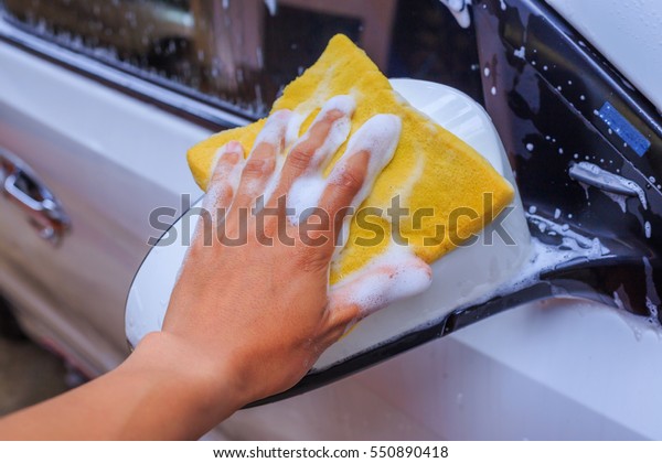 Hand Car Wash with\
soap.