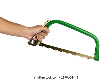 Hand Carpenter Holding Bow Saw Isolate Stock Photo 1199604448 | Shutterstock