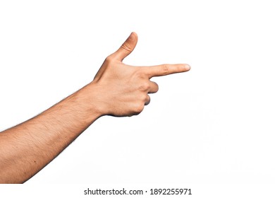 Hand Caucasian Young Man Showing Fingers Stock Photo 1892255971 ...