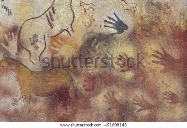 Hand Cave Painting Stock Photo 451608148 Shutterstock   Hand Cave Painting 600w 451608148 