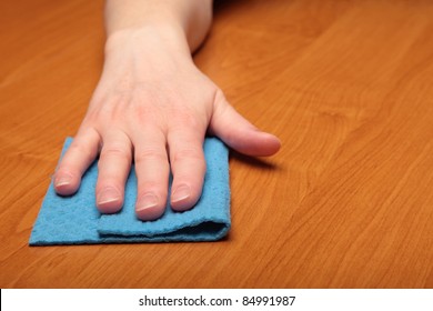 Hand With A Cellulose Sponge, Table