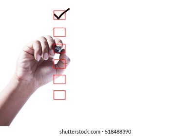 Young Businessman Checking Mark On Checklist Stock Photo 190166489 ...