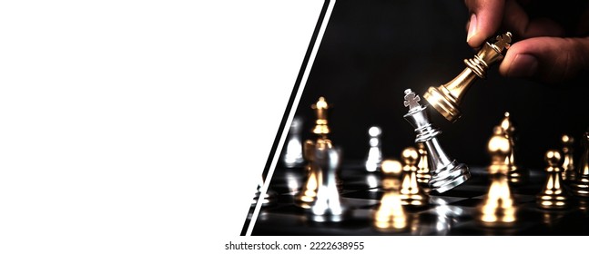 Hand Choose King Chess Fight Concept Of Challenge Or Team Player Or Business Team And Leadership Strategy Or Strategic Planning And Human Resources Organization Risk Management.