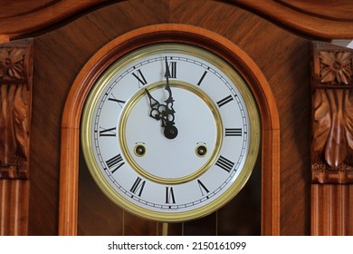 Hand Of Clock Face Telling The Time Of The Day No People Stock Photo 