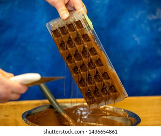 Hand Crafted Chocolate Truffles Being Made. 