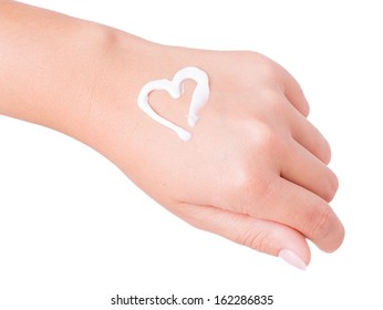 hand cream isolated on white background