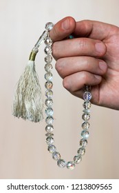 Hand With Crystal Islamic Beads (tasbih)