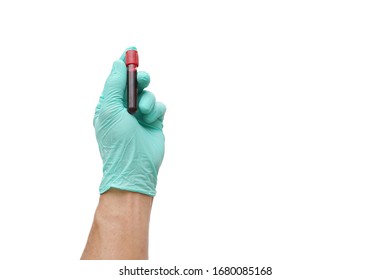 Hand of doctor holding blood testing in laboratory  - Shutterstock ID 1680085168