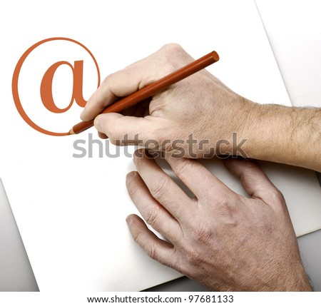 Hand draw the at symbol