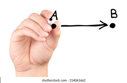 Hand Drawing Point B Isolated On Stock Photo 214061662 | Shutterstock