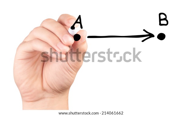 Hand Drawing Point B Isolated On Stock Photo 214061662 | Shutterstock