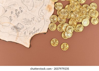 Hand Drawn Pirate Treasure Map Toy Stock Photo 2037979235 Shutterstock   Hand Drawn Pirate Treasure Map 260nw 2037979235 