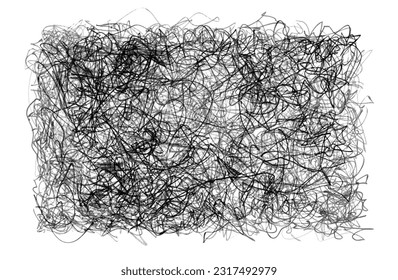 Hand drawn scrawl sketch line chaos doodle pattern. Pen pencil crayon texture marker texture art abstract background.
