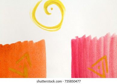 Hand drawn scribble smears