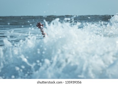 Hand Drowning Man Trying Swim Out Stock Photo 135939356 | Shutterstock