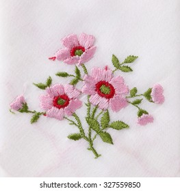 Hand Embroidered Flower