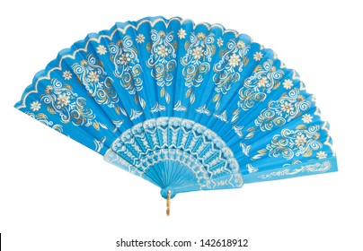 hand fan isolated on white background