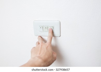 Hand Finger On Light Switch Stock Photo 327938657 | Shutterstock