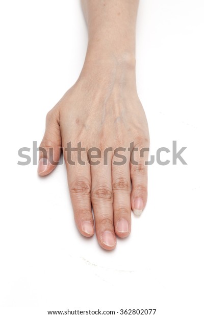 Hand Fingers White Background Stock Photo (Edit Now) 362802077
