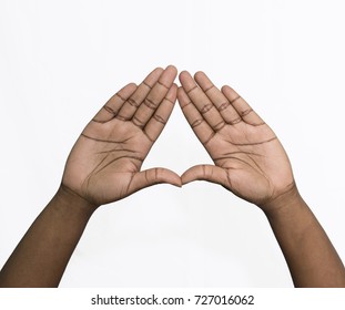 hand forming triangle 