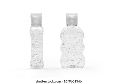 Hand Gel . Hand  Sanitizer Bottle Isolated On White Background And Mockup