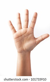 Hand gesture with 5 fingers