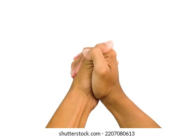 hand gesture isolated on a white background - Shutterstock ID 2207080613