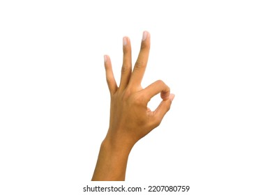 hand gesture isolated on a white background - Shutterstock ID 2207080759