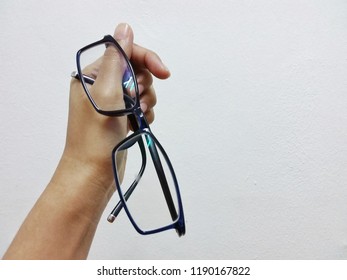 Hand And Glasses.No Work Done Without This Two. In Office At Penampang Baru, Kota Kinabalu, Sabah, Malaysia.