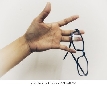 Hand And Glasses.No Work Done Without This Two. In Office At Penampang Baru, Kota Kinabalu, Sabah, Malaysia.