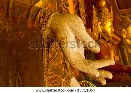 Hand of golden buddha, Thailand.