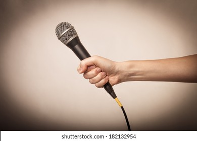 hand held microphone for interview