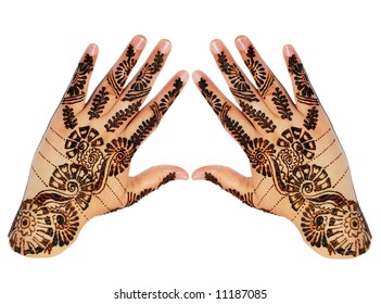 Hand With Henna Design