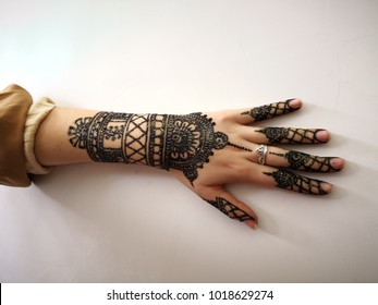 Hand With Henna Tattoo