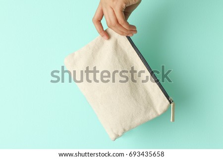 hand hold canvas purse mock up