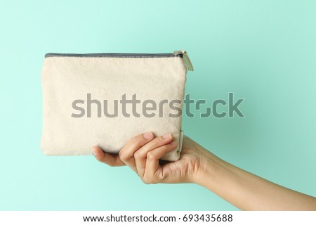 hand hold canvas purse mock up