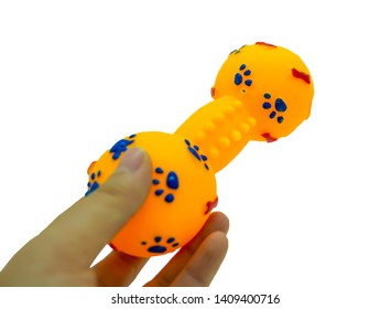 Hand Hold Dumbbell Toy For Dog And Cat, Have Beep Sound