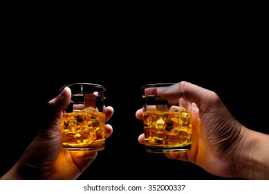 Hand Hold Mug Of Scotch Whisky.